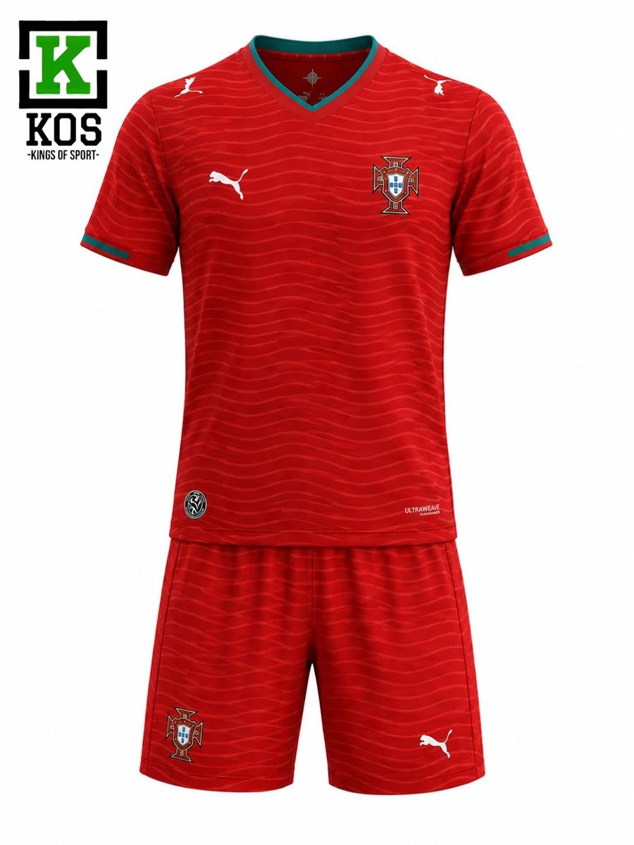 Futbol formalari Portugaliya terma jamoasi, uy va safar uchrashuvlari uchun (R)