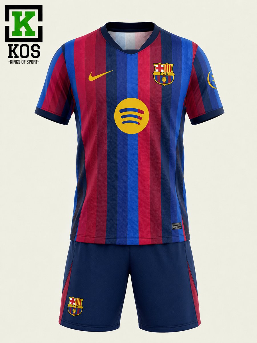 Футбольная форма Barcelona для домашних матчей 26/27