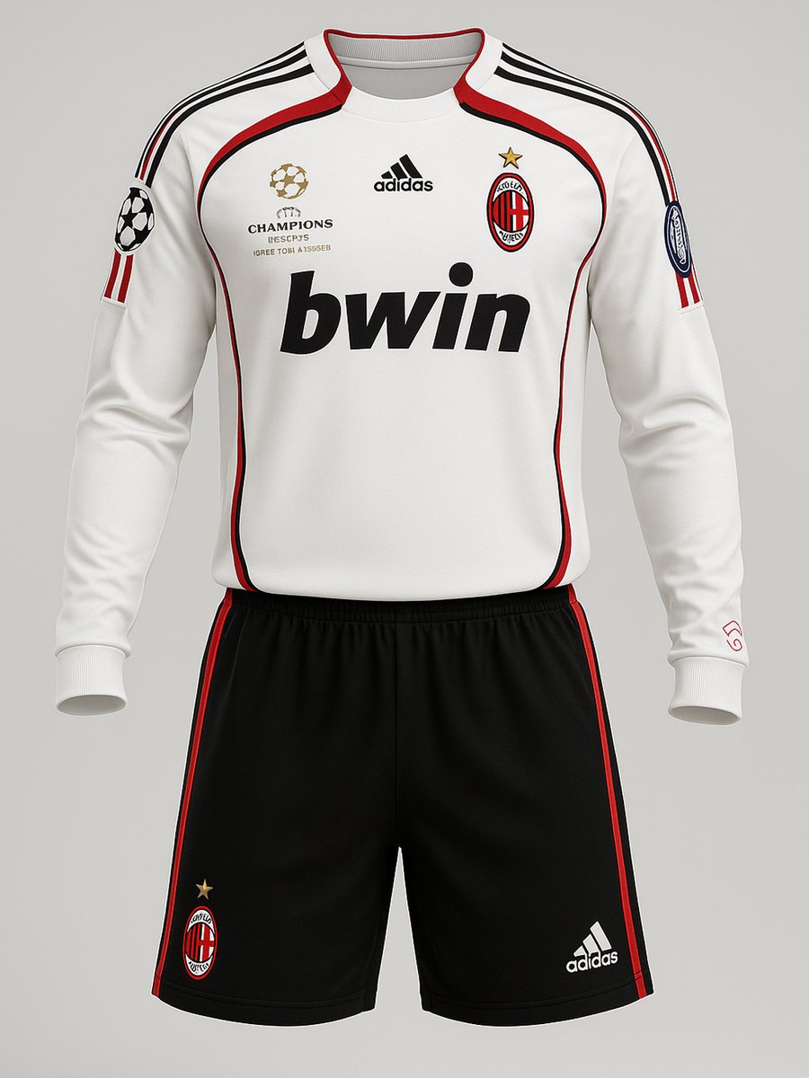 Футбольная форма Милан 2006/2007 Ретро (WH)